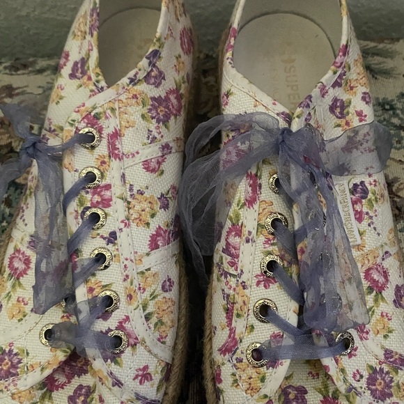 Love Shack Fancy x Superga Jute Floral Espadrille Cottagecore Sneakers 41 1/2 - Picture 3 of 15